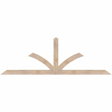 Ekena Millwork Richland Smooth Timber Gable Bracket, Douglas Fir, 84"W x 28"H x 1 1/2"D x 3 1/2"F, 8/12 Pitch GBW084X28X0204RIC00SDF